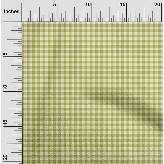oneOone Organic Cotton Voile Fabric Gingham Check Print Sewing Fabric BTY 42 Inch Wide