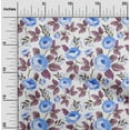 thumbnail image 1 of oneOone Organic Cotton Voile Fabric Leaves & Floral Artistic Printed Fabric 1 Yard 42 Inch Wide, 1 of 4