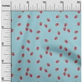 thumbnail image 1 of oneOone Organic Cotton Voile Fabric Raspberry Fruit Print Sewing Fabric BTY 42 Inch Wide, 1 of 4