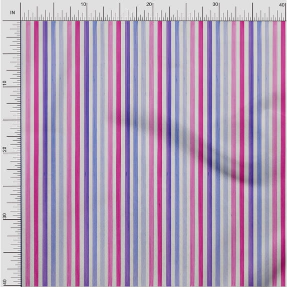 oneOone Organic Cotton Voile Fabric Stripe Panel Printed Craft Fabric BTY 42 Inch Wide