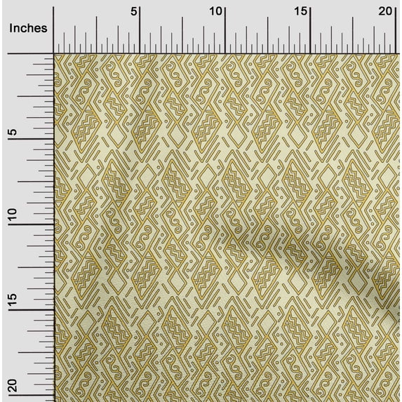 oneOone Organic Cotton Voile Fabric Swirl & Geometric Block Fabric Prints By Yard 42 Inch Wide
