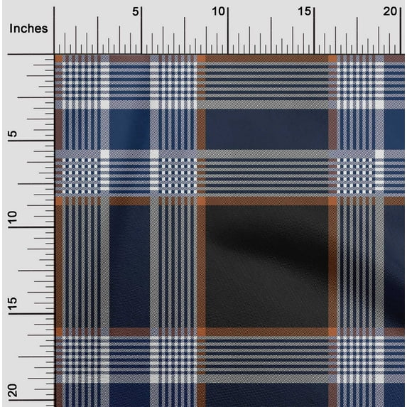 oneOone Organic Cotton Voile Fabric Tartan Check Fabric Prints By Yard 42 Inch Wide