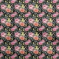 thumbnail image 1 of oneOone Polyester Lycra Black Fabric Florals Quilting Supplies Print Sewing Fabric By The Yard 56 Inch Wide, 1 of 4