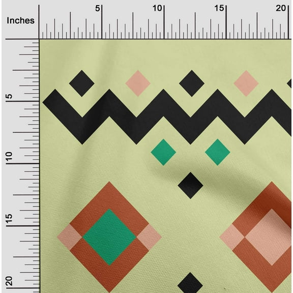 oneOone Polyester Lycra Black Fabric Ikat Dress Material Fabric Print Fabric By The Yard 56 Inch Wide