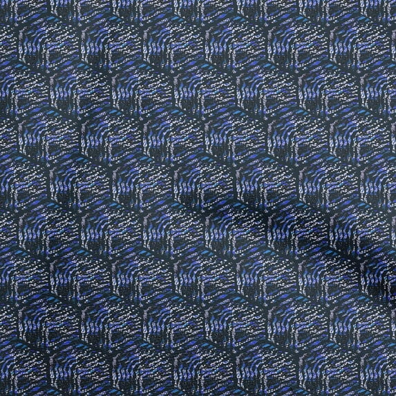 oneOone Polyester Lycra Blue Fabric Abstract Sewing Fabric By The Yard Printed Diy Clothing Sewing Supplies 56 Inch Wide