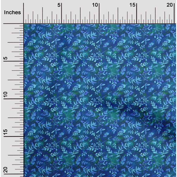 oneOone Polyester Lycra Blue Fabric Batik Quilting Supplies Print Sewing Fabric By The Yard 56 Inch Wide
