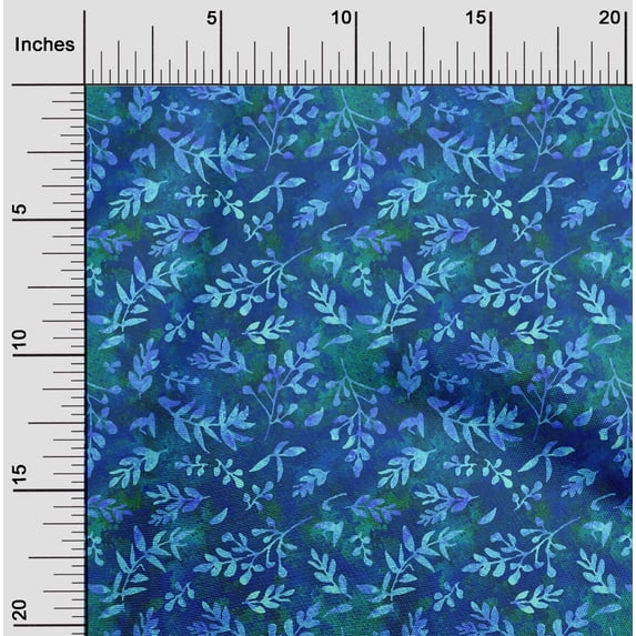 oneOone Polyester Lycra Blue Fabric Batik Sewing Material Print Fabric By The Yard 56 Inch Wide