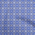 thumbnail image 1 of oneOone Polyester Lycra Blue Fabric Mosaic Diy Clothing Quilting Fabric Print Fabric By Yard 56 Inch Wide, 1 of 6