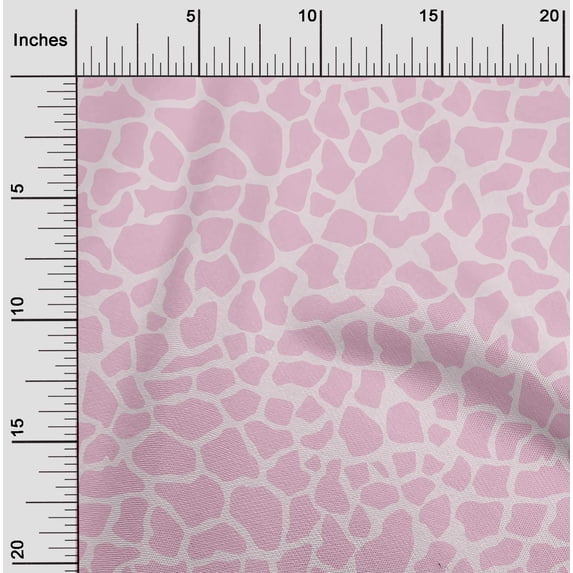 oneOone Polyester Lycra Blush Pink Fabric Giraffe Animal Skin Sewing Fabric By The Yard Printed Diy Clothing Sewing Supplies 56 Inch Wide
