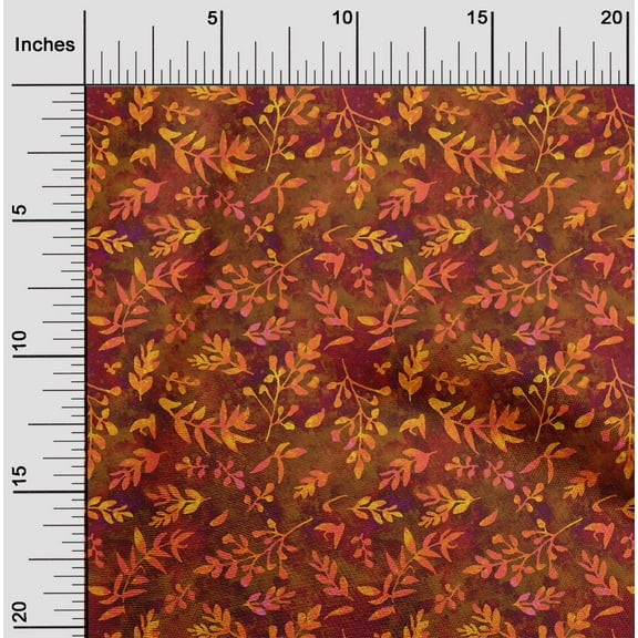 oneOone Polyester Lycra Brown Fabric Batik Craft Projects Decor Fabric Printed By The Yard 56 Inch Wide - EA