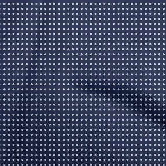 oneOone Polyester Lycra Dark Blue Fabric Polka Craft Projects Decor Fabric Printed By The Yard 56 Inch Wide