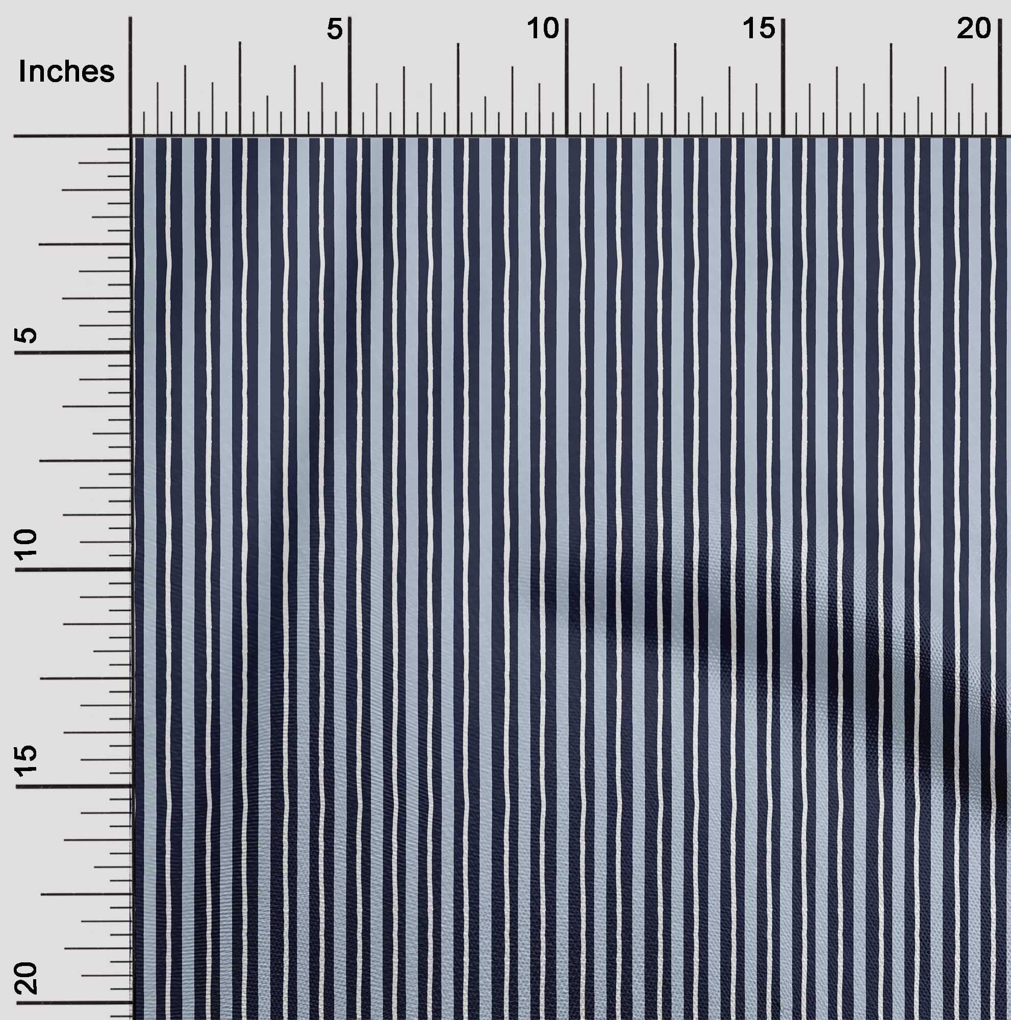 oneOone Polyester Lycra Dark Blue Fabric Stripe Block Diy Clothing Quilting Fabric Print Fabric By Yard 56 Inch Wide