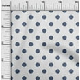 thumbnail image 1 of oneOone Polyester Lycra Dark Dusty Blue Fabric Polka Dots Dots Sewing Craft Projects Fabric Prints By Yard 56 Inch Wide, 1 of 4