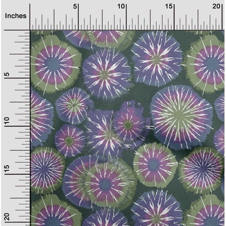oneOone Polyester Lycra Dark Green Fabric Batik Quilting Supplies Print Sewing Fabric By The Yard 56 Inch Wide-F72