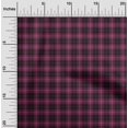 thumbnail image 1 of oneOone Polyester Lycra Dark Magenta Fabric Check Diy Clothing Quilting Fabric Print Fabric By Yard 56 Inch Wide, 1 of 4