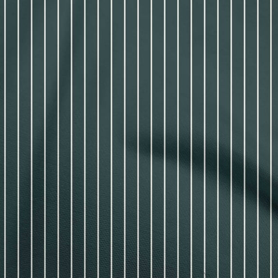 oneOone Polyester Lycra Dark Teal Blue Fabric Stripes Fabric For Sewing Printed Craft Fabric By The Yard 56 Inch Wide