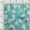 thumbnail image 1 of oneOone Polyester Lycra Dusty Teal Green Fabric Florals Diy Clothing Quilting Fabric Print Fabric By Yard 56 Inch Wide, 1 of 1
