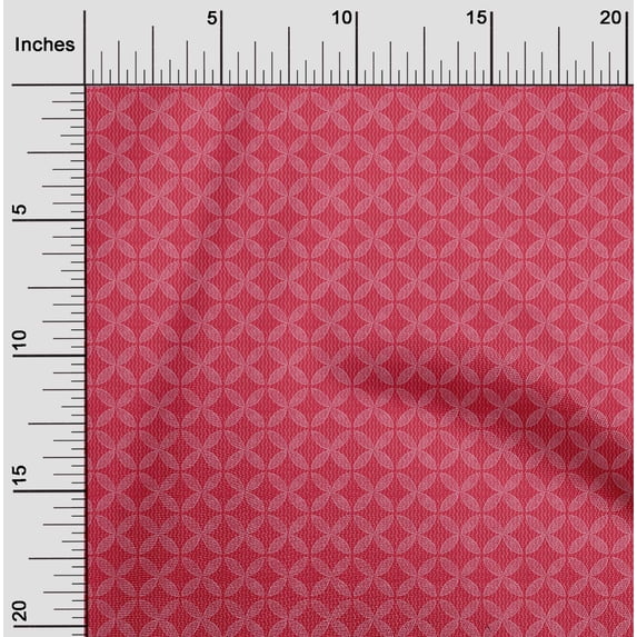 oneOone Polyester Lycra Fabric Floral & Chevron Block Printed Fabric 1 Yard 56 Inch Wide