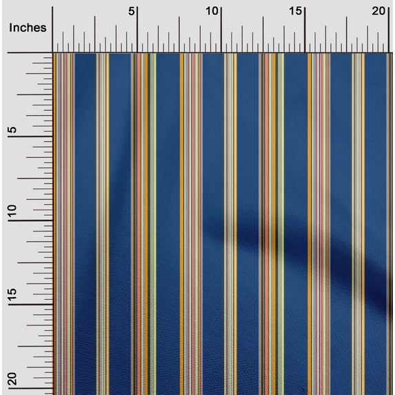 oneOone Polyester Lycra Fabric Multicolor Stripe Print Sewing Fabric BTY 56 Inch Wide