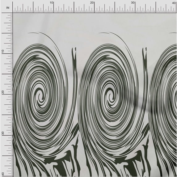 oneOone Polyester Lycra Fabric Spiral Panel Fabric Prints By Yard 56 Inch Wide