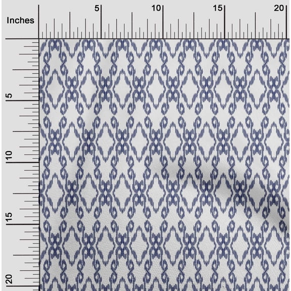 oneOone Polyester Lycra Fabric Swirl & Geometric Ikat Print Fabric By Yard 56 Inch Wide
