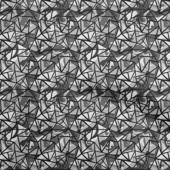oneOone Polyester Lycra Gray Fabric Abstract Sewing Material Print Fabric By The Yard 56 Inch Wide