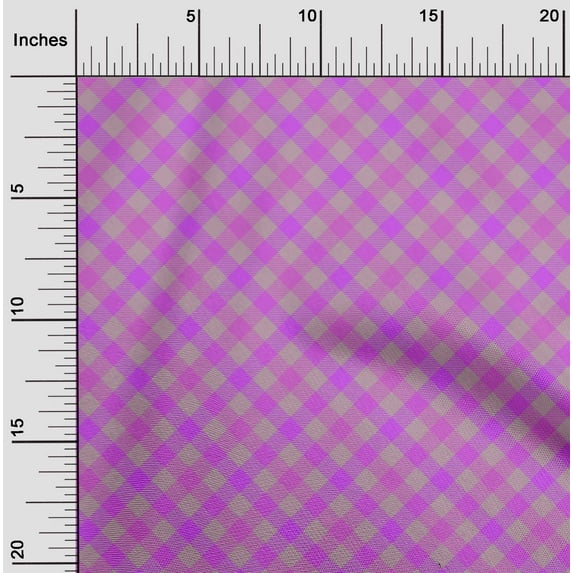 oneOone Polyester Lycra Green Fabric Check Quilting Supplies Print Sewing Fabric By The Yard 56 Inch Wide