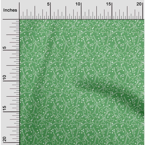 oneOone Polyester Lycra Green Fabric Florals Fabric For Sewing Printed Craft Fabric By The Yard 56 Inch Wide