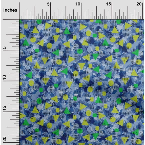 oneOone Polyester Lycra Lavender Blue Fabric Triangle & Texture Quilting Supplies Print Sewing Fabric By The Yard 56 Inch Wide
