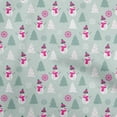 thumbnail image 1 of oneOone Polyester Lycra Light Blue Fabric Christmas Winter Theme Craft Projects Decor Fabric Printed By The Yard 56 Inch Wide, 1 of 1