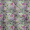 thumbnail image 1 of oneOone Polyester Lycra Light Purple Fabric Florals Craft Projects Decor Fabric Printed By The Yard 56 Inch Wide, 1 of 1