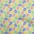 thumbnail image 1 of oneOone Polyester Lycra Light Yellow Fabric Paisleys Sewing Fabric By The Yard Printed Diy Clothing Sewing Supplies 56 Inch Wide, 1 of 1