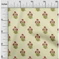 thumbnail image 1 of oneOone Polyester Lycra Light Yellow Fabric Stripe & Floral Block Craft Projects Decor Fabric Printed By The Yard 56 Inch Wide, 1 of 4