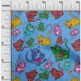 thumbnail image 1 of oneOone Polyester Lycra Medium Blue Fabric Kitten Cats Sewing Craft Projects Fabric Prints By Yard 56 Inch Wide-OSO, 1 of 4