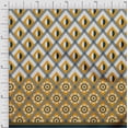 thumbnail image 1 of oneOone Polyester Lycra Mustard Yellow Fabric Geometric Panel Sewing Material Print Fabric By The Yard 56 Inch Wide, 1 of 3