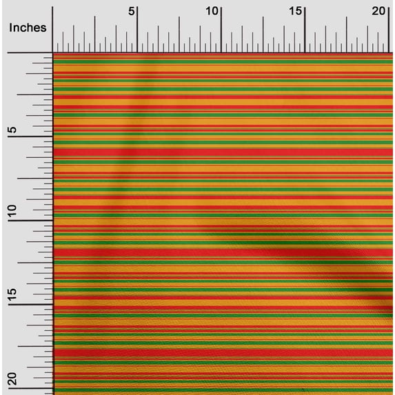 oneOone Polyester Lycra Mustard Yellow Fabric Stripes Dress Material Fabric Print Fabric By The Yard 56 Inch Wide