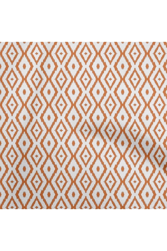 Polyester Lycra Orange Fabric Ikat Diy Clothing Quilting Fabric Print Fabric By Yard 56 Inch Wide