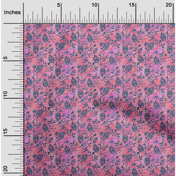 oneOone Polyester Lycra Pink Fabric Batik Dress Material Fabric Print Fabric By The Yard 56 Inch Wide - RE