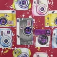 thumbnail image 1 of oneOone Polyester Lycra Red Fabric Camera Pattern Sewing Material Print Fabric By The Yard 56 Inch Wide, 1 of 6