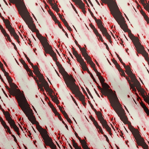 oneOone Polyester Lycra Red Fabric Tie Dye Sewing Craft Projects Fabric Prints By Yard 56 Inch Wide