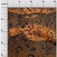 thumbnail image 1 of oneOone Polyester Lycra Rust Brown Fabric Animal Skin Sewing Material Print Fabric By The Yard 56 Inch Wide-VYC, 1 of 4