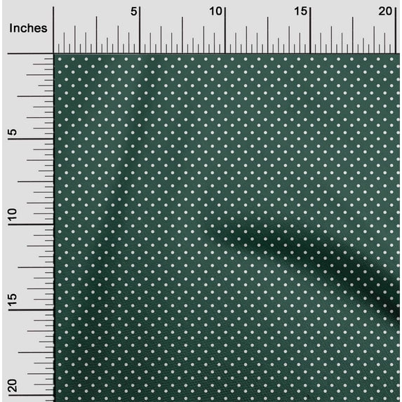 oneOone Polyester Lycra Teal Green Fabric Dots Diy Clothing Quilting Fabric Print Fabric By Yard 56 Inch Wide