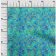 thumbnail image 1 of oneOone Polyester Lycra Turquoise Blue Fabric Batik Dress Material Fabric Print Fabric By The Yard 56 Inch Wide, 1 of 4