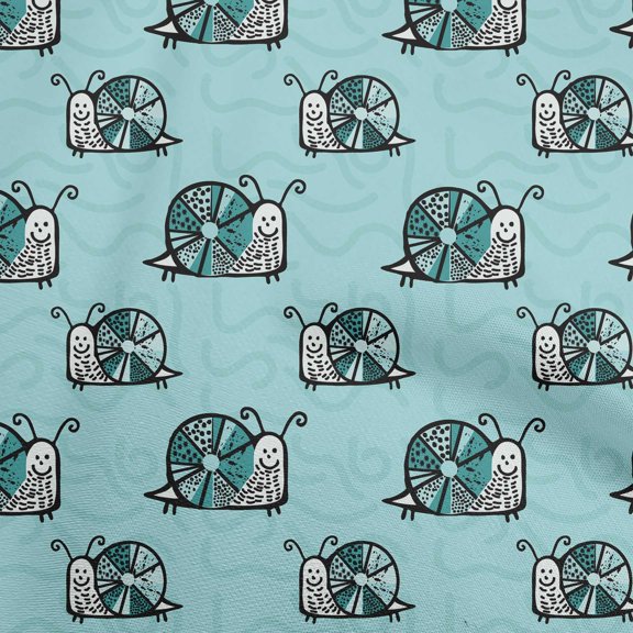 oneOone Polyester Lycra Turquoise Blue Fabric Wreath Personalized Name Dress Material Fabric Print Fabric By The Yard 56 Inch Wide