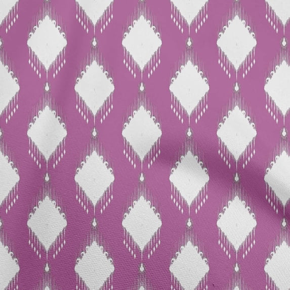 oneOone Polyester Lycra Violet Blue Fabric Ikat Sewing Material Print Fabric By The Yard 56 Inch Wide