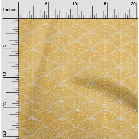 oneOone Polyester Lycra Yellow Fabric Block Quilting Supplies Print Sewing Fabric By The Yard 56 Inch Wide