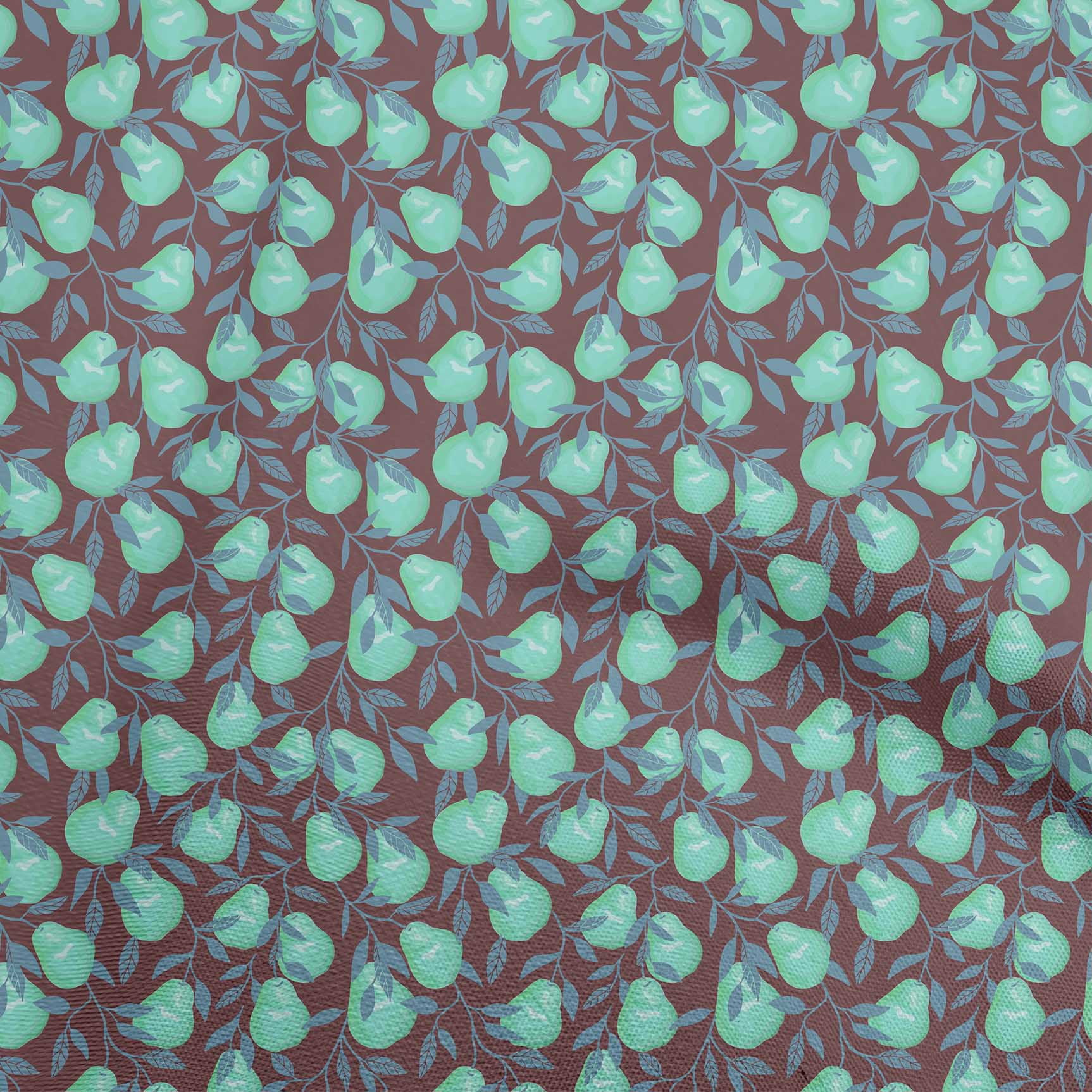 Pear Material oneOone Polyester Spandex Aquamarine Green Fabric Pear Sewing Material ...