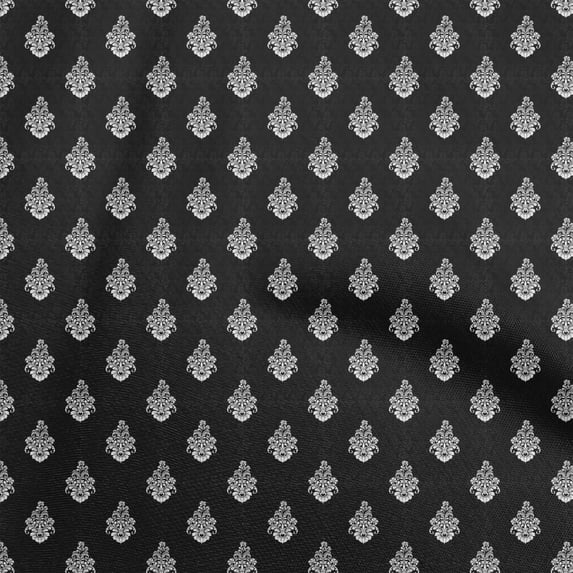 oneOone Polyester Spandex Black Fabric Block Fabric For Sewing Printed Craft Fabric By The Yard 56 Inch Wide