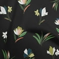 thumbnail image 1 of oneOone Polyester Spandex Black Fabric Floral-Magnolia-Hand Drawn Floral Pattern Quilting Supplies Print Sewing Fabric By The Yard 56 Inch Wide, 1 of 5