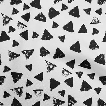 oneOone Polyester Spandex Black Fabric Geometric Sewing Craft Projects Fabric Prints By Yard 56 Inch Wide